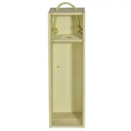 Pine Wine Bottle Box Brown Front Open